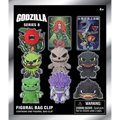 Godzilla Series 8 3D Foam Bag Clip Random 6-Pack