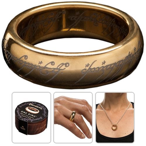 Lord of the Rings The One Ring Gold Plated Tungsten Ring