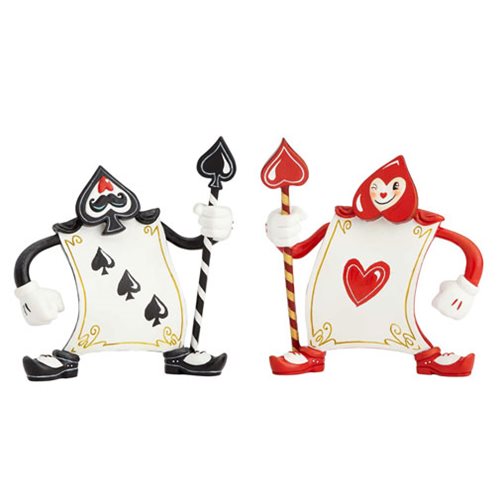 Disney The World of Miss Mindy Alice in Wonderland  Ace of Hearts and 3 of Spades Card Set Statue