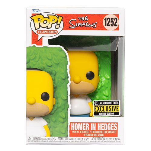 The Simpsons Homer in Hedges Pop! Vinyl Figure - Entertainment Earth Exclusive