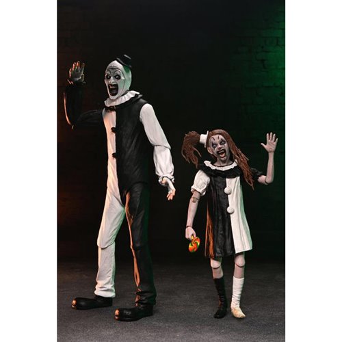 Terrifier 2 Ultimate Art the Clown and Little Pale Girl 7-Inch Scale Action Figure 2-Pack