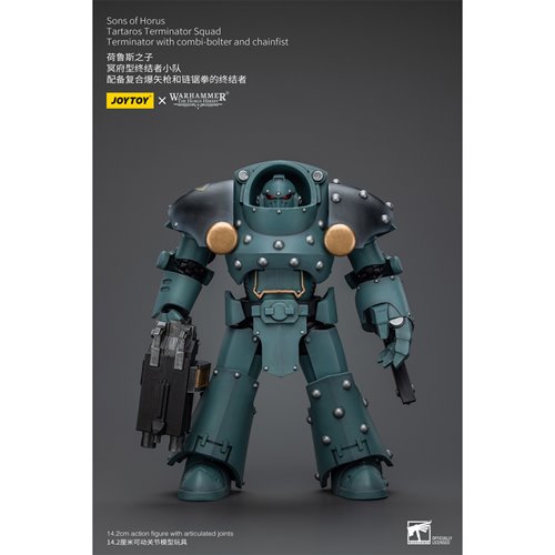Joy Toy Warhammer 40,000 Sons of Horus Tartaros Terminator with Combi-bolter and Chainfist 1:18 Scal