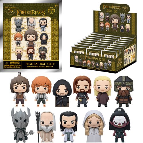 The Lord of the Rings Series 2 3D Foam Bag Clip Display Case of 24