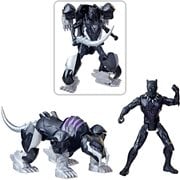 Marvel Mech Strike Mechasaurs Black Panther with Sabre Claw 4-Inch Action Figures