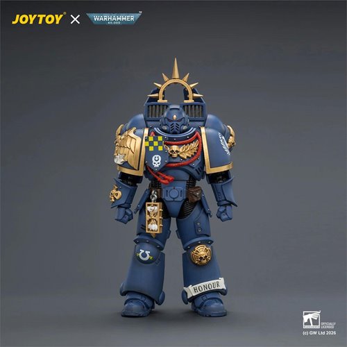 Joy Toy Warhammer 40,000 Ultramarines Captain with Jump Pack and Relic Shield 1:18 Scale Action Figu