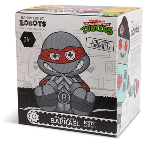 Teenage Mutant Ninja Turtles Raphael #361 Black and White Handmade by Robots Vinyl Figure