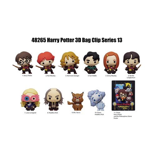 Harry Potter Series 13 3D Foam Bag Clip Display Case of 24