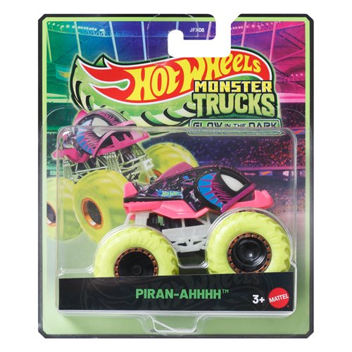 Hot Wheels Monster Trucks Glow in the Dark Vehicle 2026 Mix 2 Case of 6