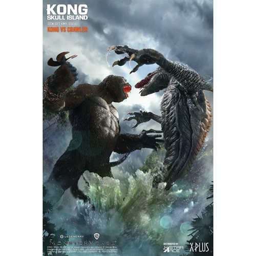 Kong Skull Island Kong vs. Crawler Deluxe Version Soft Vinyl Figure Set