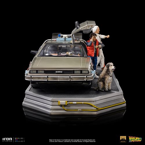 Back to the Future DeLorean Full Set Deluxe Art 1:10 Scale Statue