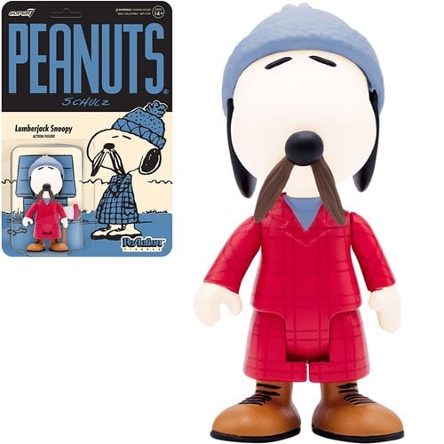 Peanuts Lumberjack Snoopy 3 3/4-Inch ReAction Figure