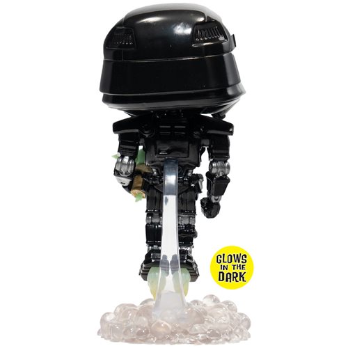 Star Wars: The Mandalorian Dark Trooper with Grogu Glow-in-the-Dark Pop! Vinyl Figure - Entertainmen