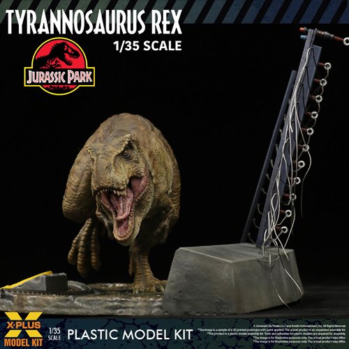 Jurassic Park Tyrannosaurus Rex 1:35 Scale Plastic Model Kit - Reissue
