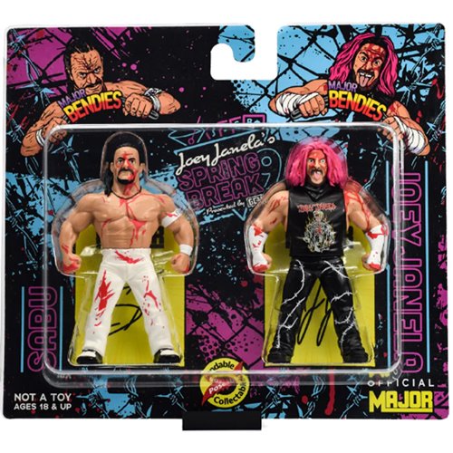 Major Bendies Sabu and Joey Janela Bendable Figure 2-Pack