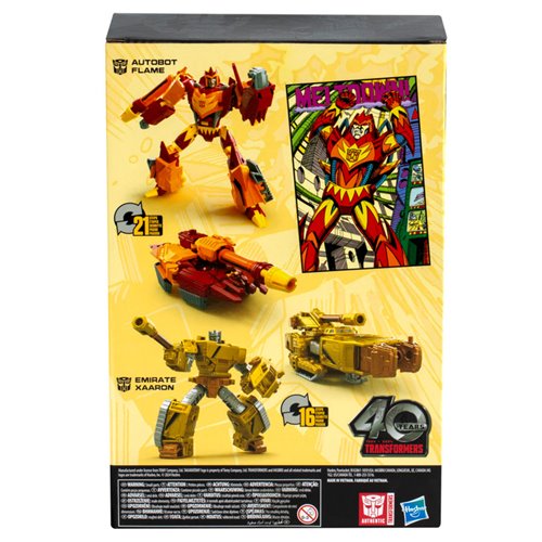 Transformers Generations 40th Anniversary Comic Edition Autobot Flame & Emirate Xaaron Action Figure