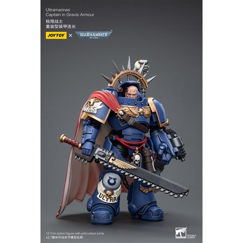 Joy Toy Warhammer 40,000 Ultramarines Captain in Gravis Armour 1:18 Scale Action Figure