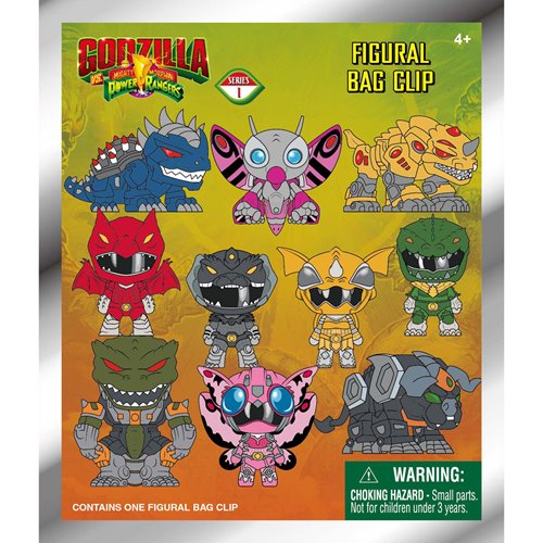 Godzilla vs. Mighty Morphin Power Rangers 3D Foam Bag Clip Random