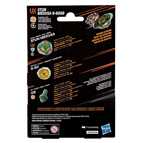 Beyblade X Stun Medusa 9-60GB UX Starter Pack Set