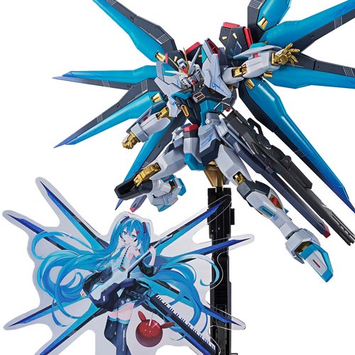 Gundam 45th Anniversary x Hatsune Miku Side Strike Freedom Gundam Type II Miku Version Metal Robot Spirits Action Figure
