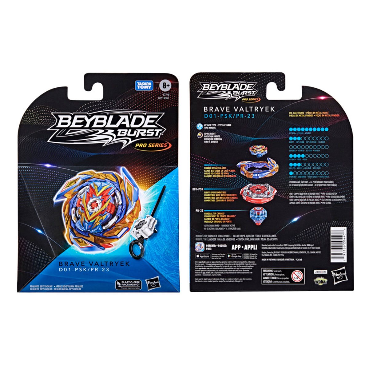 Beyblade Burst Pro Series - Starter Pack Brave Valtryek - Toupie De Combat Avec Lanceur, Pour Enfants Dès 8 Ans