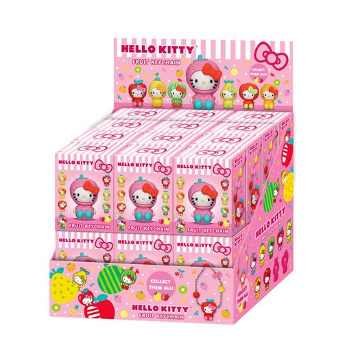 Hello Kitty Fruit 3D Foam Bag Clip Random 6-Pack