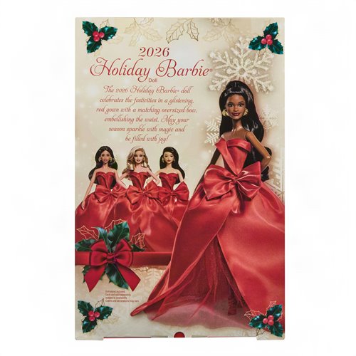 Barbie 2026 Holiday Barbie Doll with Dark Brown Hair