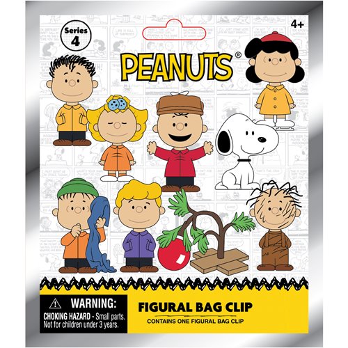 Peanuts Series 4 3D Foam Bag Clip Random 6-Pack