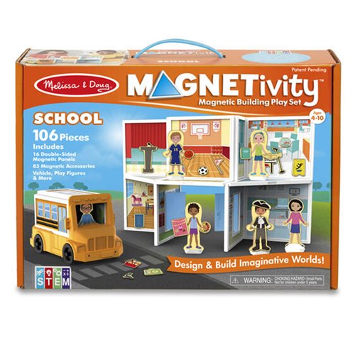 Magnetivity School Magnetic Building Play Set