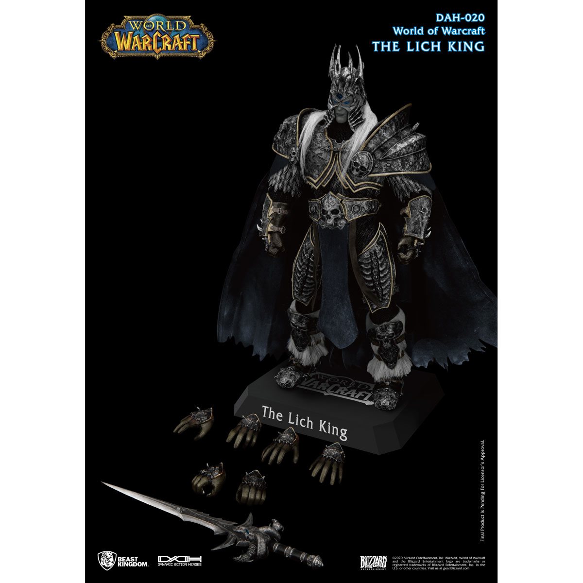 WOW Wrath of the Lich King World of Warcraft Arthas Rise Action Figure Toy 20cm 