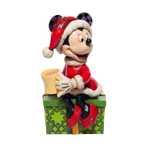 Disney Traditions Santa Minnie Mouse with Hot Chocolate Statue by Jim Shore