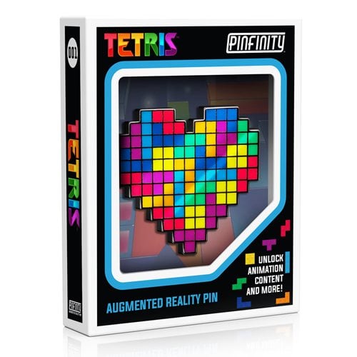 Tetris I Heart Tetris Augmented Reality Enamel Pin