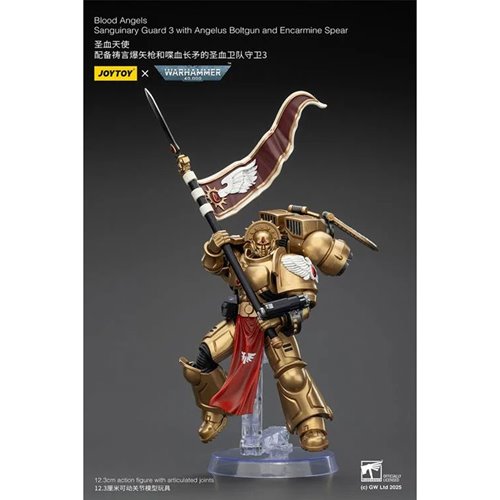 Joy Toy Warhammer 40,000 Blood Angels Sanguinary Guard 3 with Boltgun Spear 1:18 Scale Action Figure