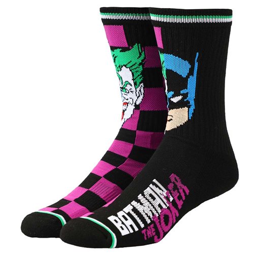 DC Comics Batman and Joker Split Crew Socks