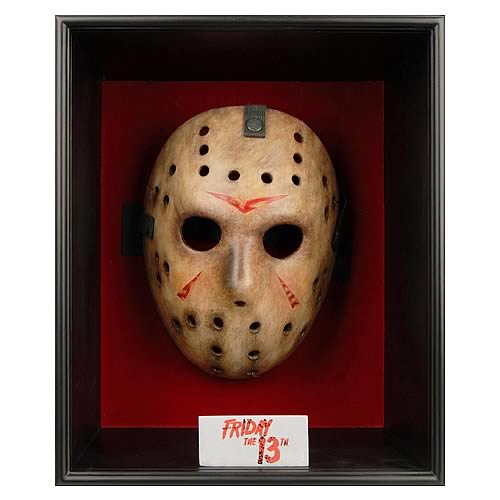 Friday the 13th Hockey Mask Prop Replica with Wooden Box