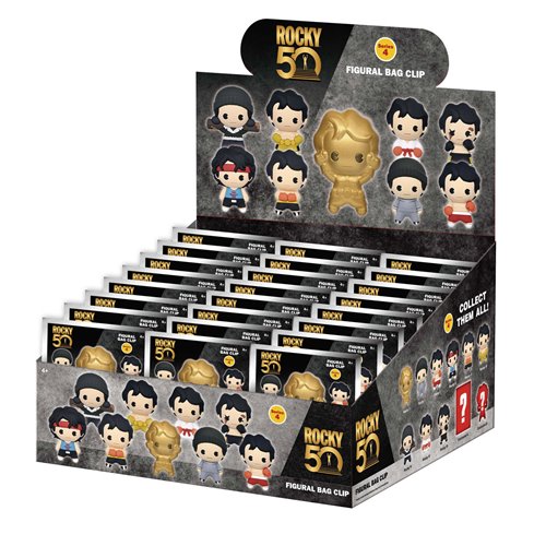 Rocky 50th Anniversary Series 4 3D Foam Bag Clip Display Case of 24