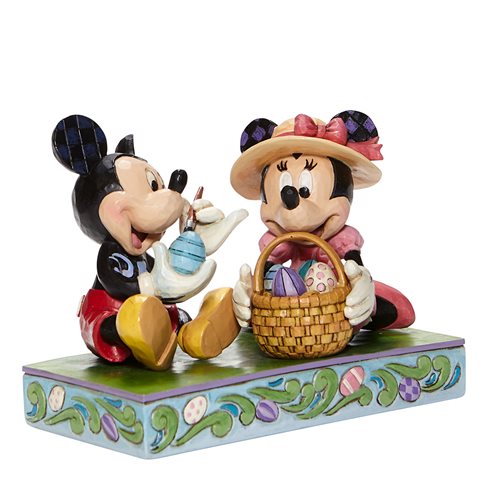 Disney Traditions Mickey Mouse and Minnie Mouse Easter Easter Artistry by Jim Shore Statue