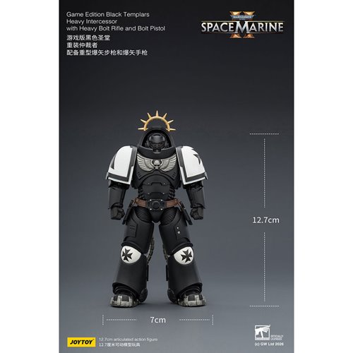 Joy Toy Warhammer 40K Space Marines Game Edition Black Templars Intercessor Bolt Rifle & Pistol 1:18