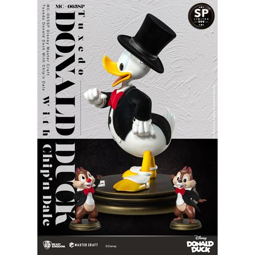 Disney Tuxedo Donald Duck with Chip and Dale MC-065SP Master Craft Statue