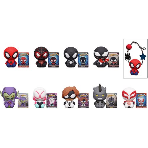 Spider-Man 3D Foam Charm Bag Clip Random 6-Pack