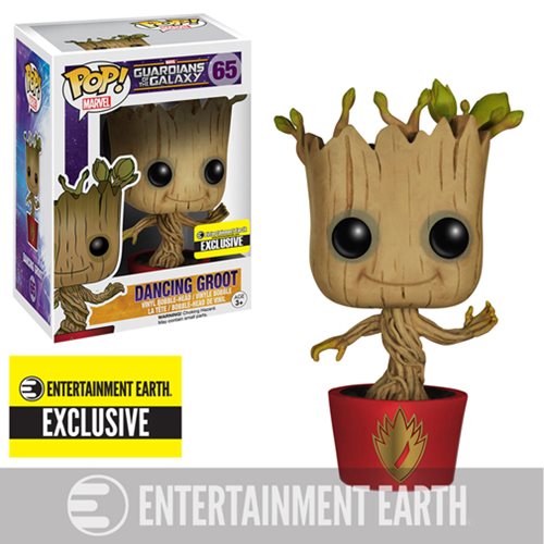 Guardians of the Galaxy Ravagers Logo Dancing Groot Pop! Vinyl Bobble Head Figure - Entertainment Earth Exclusive