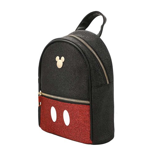 Mickey Mouse Metal Badge Glitter Mini-Backpack