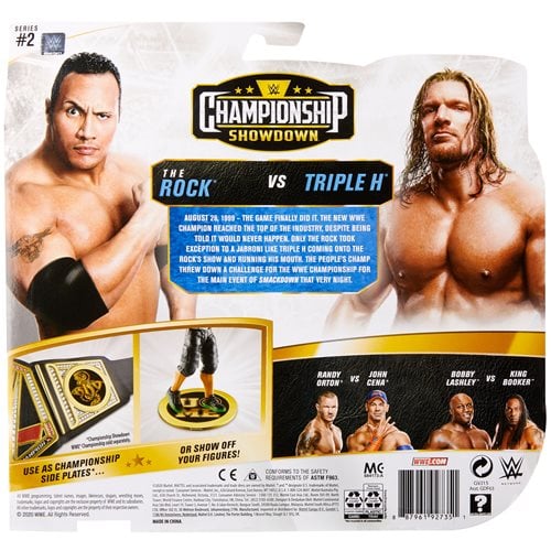 WWE Championship Showdown Series 2 Rock vs Triple H Action Figure 2-Pack