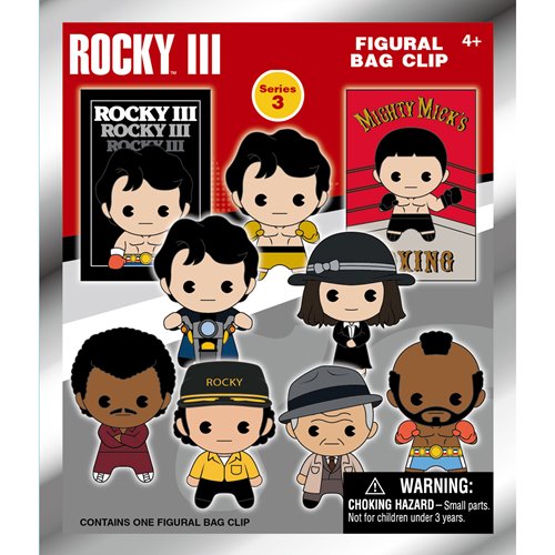 Rocky III Series 3 3D Foam Bag Clip Display Case of 24