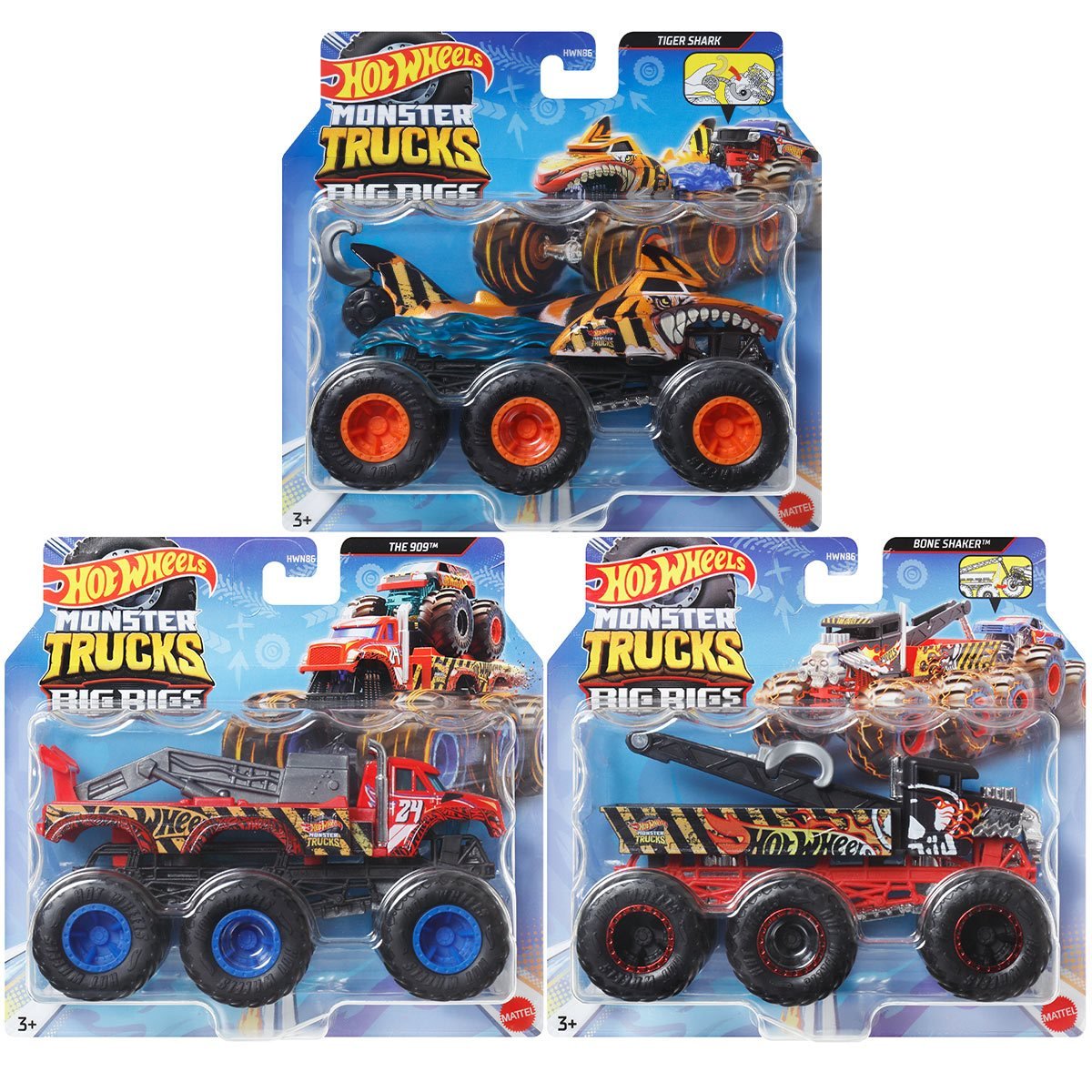 Hot Wheels Monster Trucks Big Rigs 164 Scale Vehicle 2024 Mix 2 Case of 4
