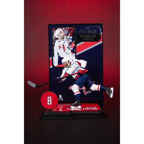 NHL SportsPicks Washington Capitals Alexander Ovechkin White Jersey 7-Inch Posed Figure