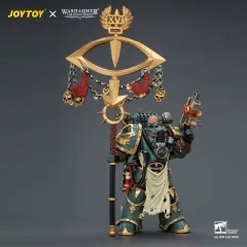Joy Toy Warhammer Horus Heresy Sons of Horus Maloghurst the Twisted Legion Standard & Bolter 1:18 Sc