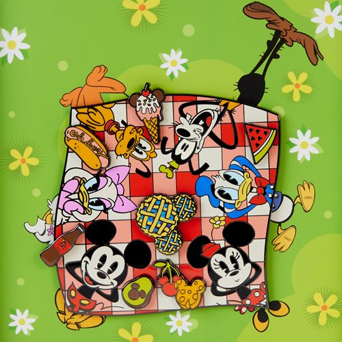 Mickey and Friends Picnic 3-Inch Collector Box Pin
