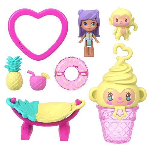 Polly Pocket Pineapple Monkey Compact Playset