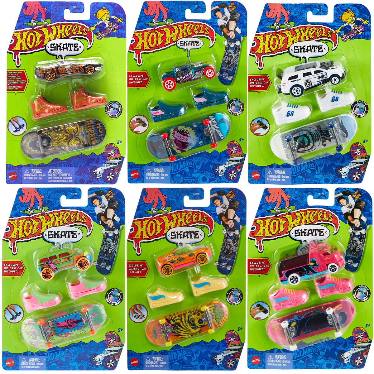 Hot Wheels Skate Collector Fingerboard and Vehicle Pack 2024 Mix 1