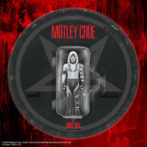 Motley Crue Vince Neil Black and White Shout at the Devil 3 3/4-Inch ReAction Figure